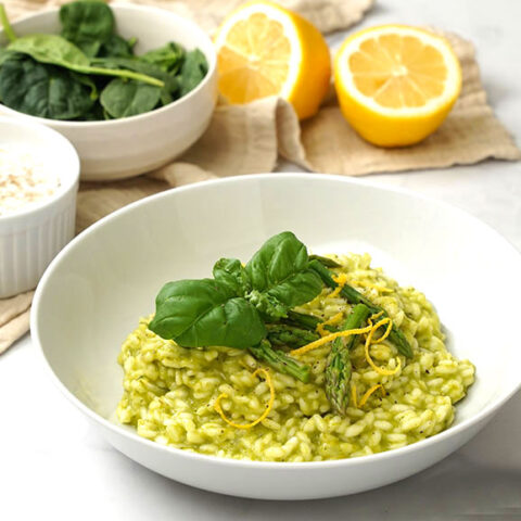Creamy Risotto With Asparagus & Lemon
