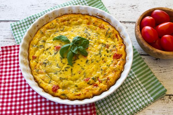 Baked Caprese Frittata With Quinoa