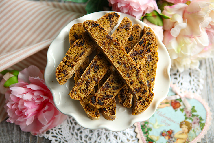Dark Chocolate & Dried Cherry Biscotti