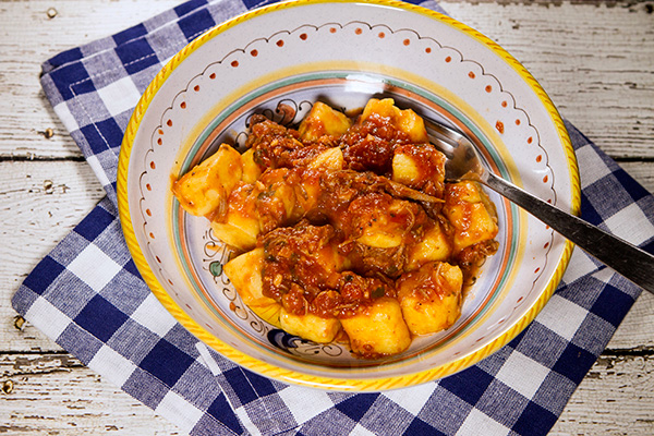 Potato Gnocchi With Slow Cooker Goose Sauce {Gnocchi Con Sugo d’oca}