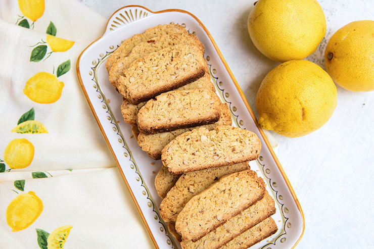 Lemon, Olive Oil Biscotti With Almonds