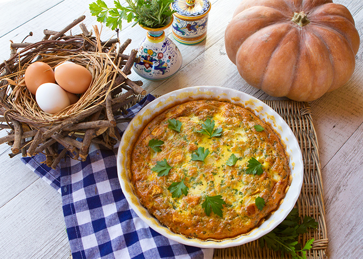 Sweet Potato & Pancetta Crustless Quiche for World Egg Day