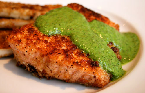 Salmon With Green Sauce