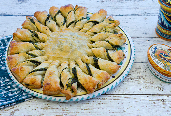 Sunflower Spinach Puff Pastry Tart