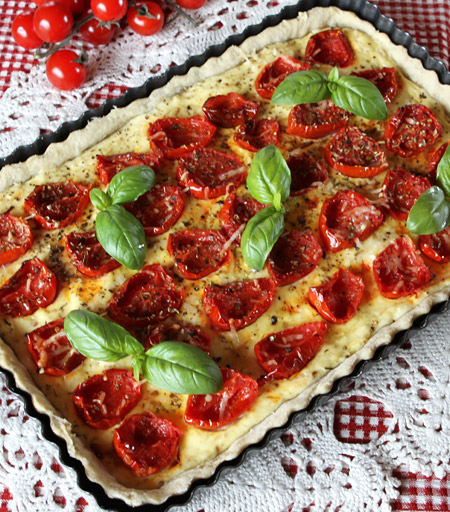 Roasted Tomato Tart With Olive Oil Crust