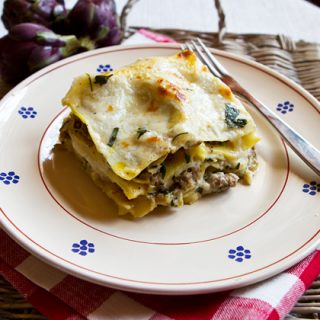 Artichoke Sausage Lasagna