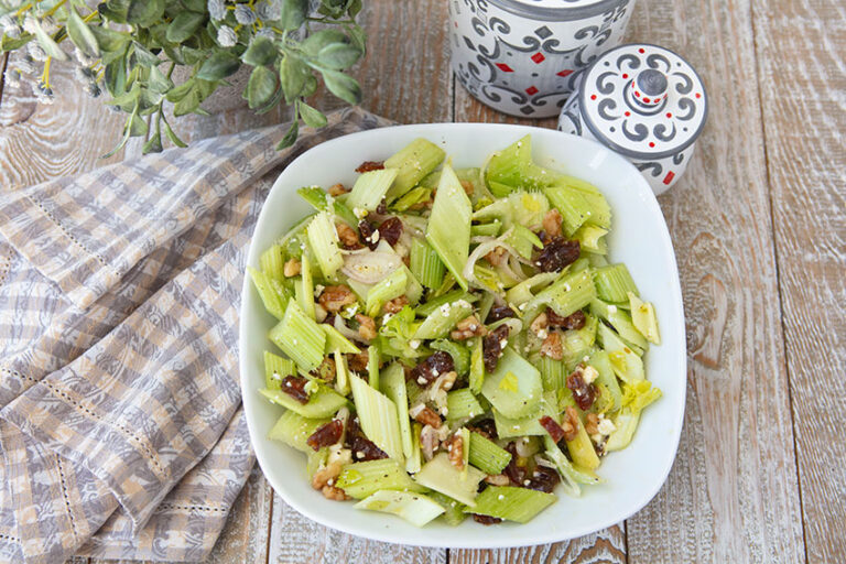 Famous Celery Salad With Dates, Walnuts, & Feta Cheese