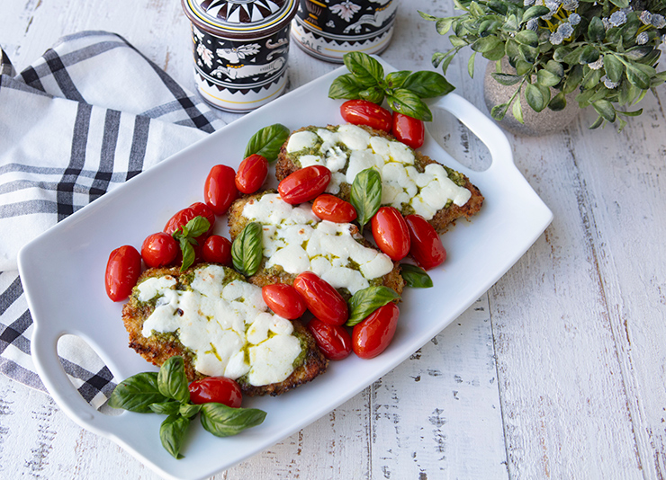 Pesto Chicken With Roasted Tomatoes