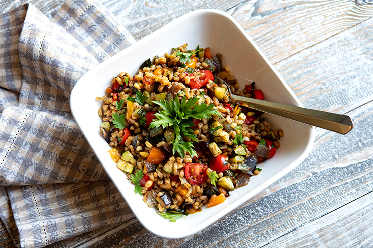 Farro Salad With Roasted Vegetables