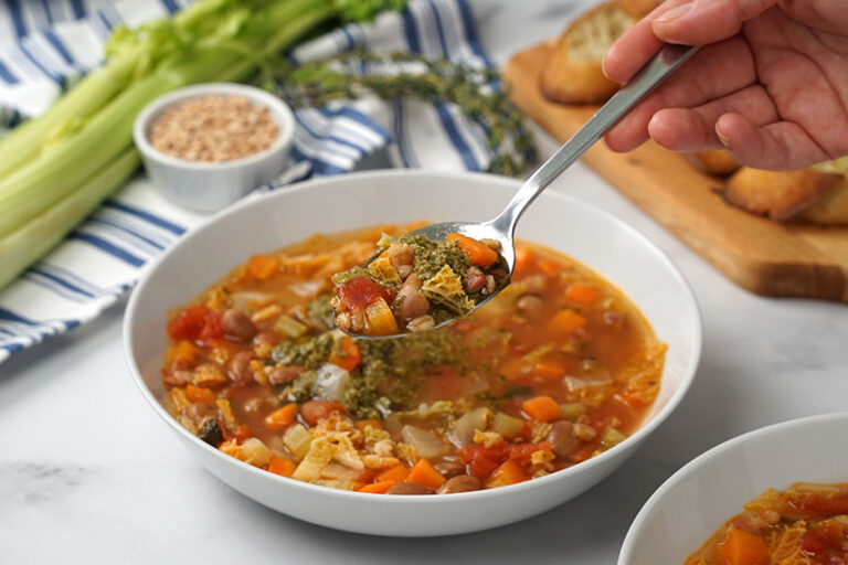 Cabbage & Farro Soup