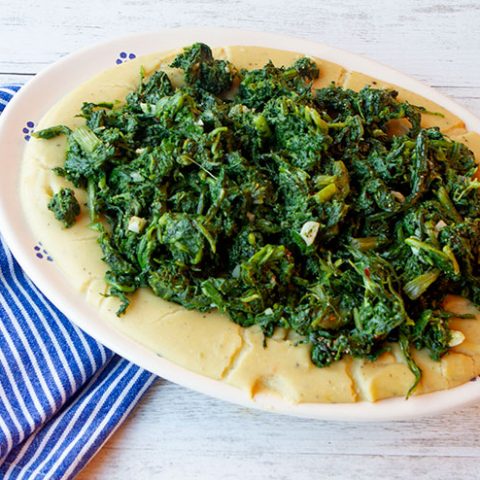 Fava Bean Puree With Sautéed Cicoria