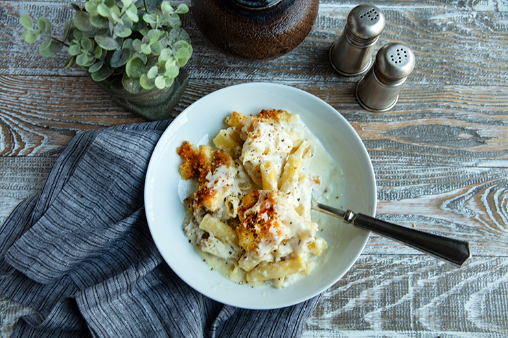 Four Cheese Pasta Bake With Sausage