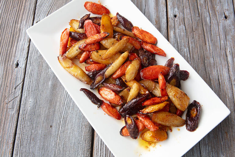 Maple Glazed Rainbow Carrots