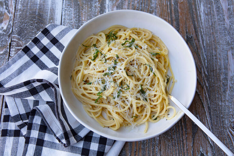 Lemon Pasta With Basil