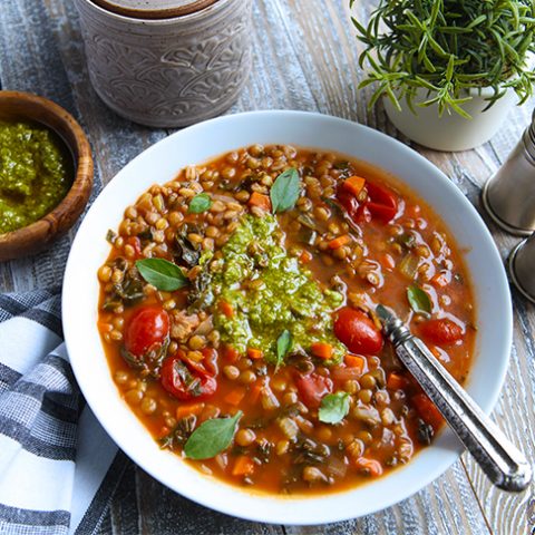 Hearty & Healthy Lentil & Farro Soup