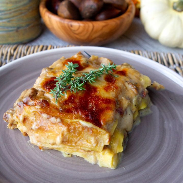 Mushroom Chestnut Lasagna