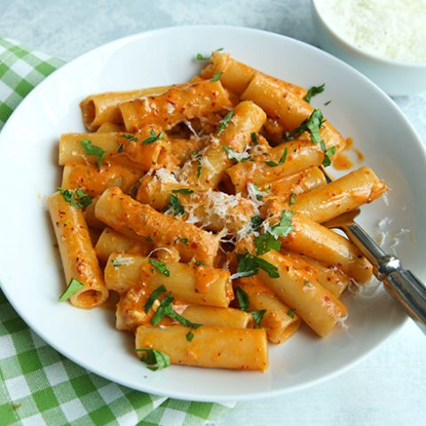 Pasta With Nduja, Gorgonzola Dolce, & Mascarpone
