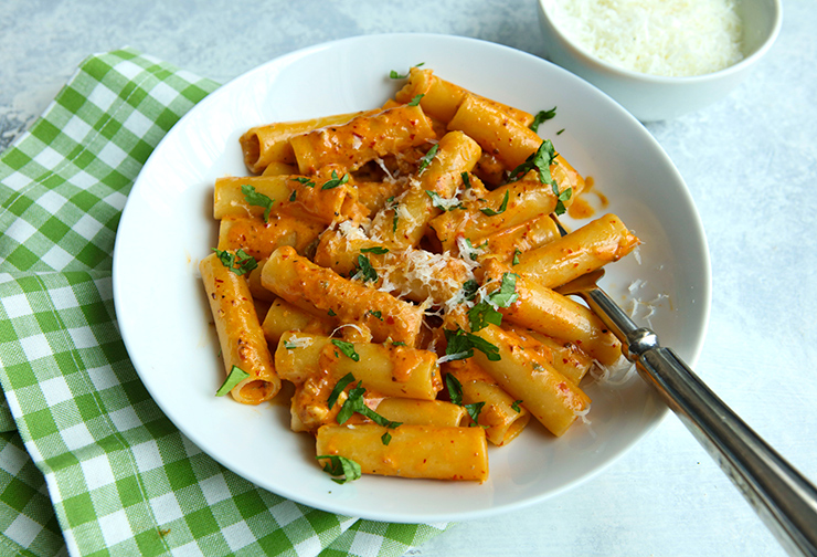Pasta With Nduja, Gorgonzola Dolce, & Mascarpone