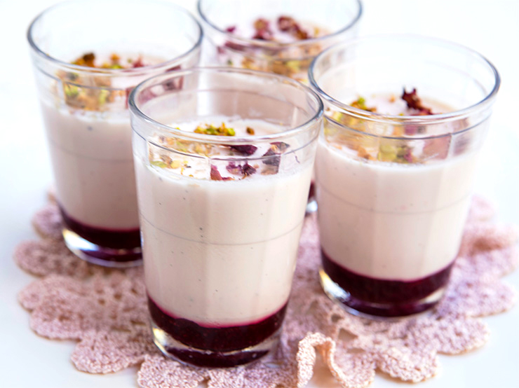 Rose & Raspberry Panna Cotta