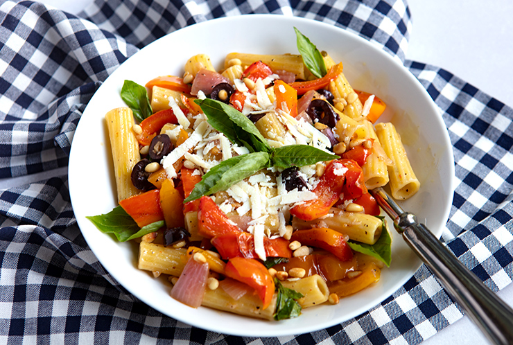 Sautéed Pepper & Onion Pasta