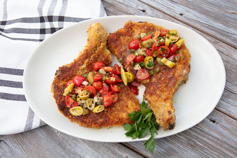 Crispy Pork Chops With Giardiniera Relish