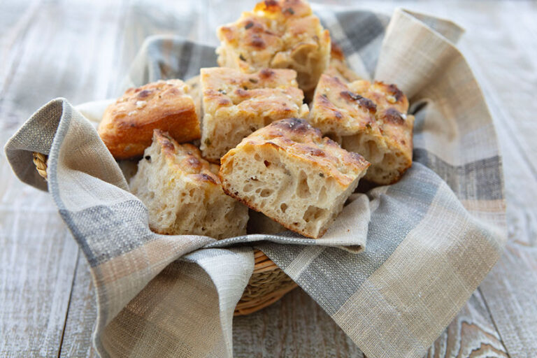 Sourdough Focaccia With Roasted Garlic & Rosemary