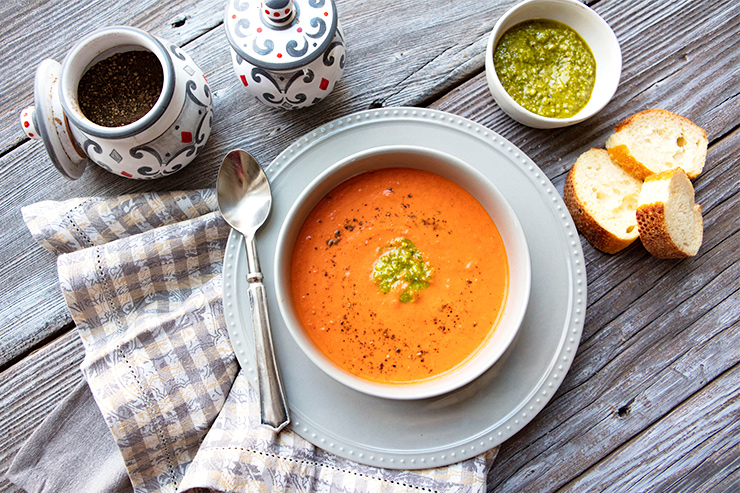 Creamy Tomato & Basil Soup