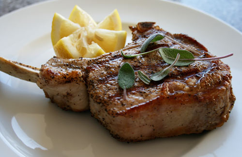 Veal Chops With Lemon Sage Sauce